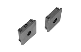 End piece of pipe square with central bore HL/HB