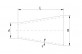 N-619 Réduction conique sans extrémités droites, longueur standard (D-d) x 3